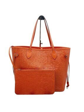 Louis Vuitton Epi Tote Neverfull MM Bag Orange